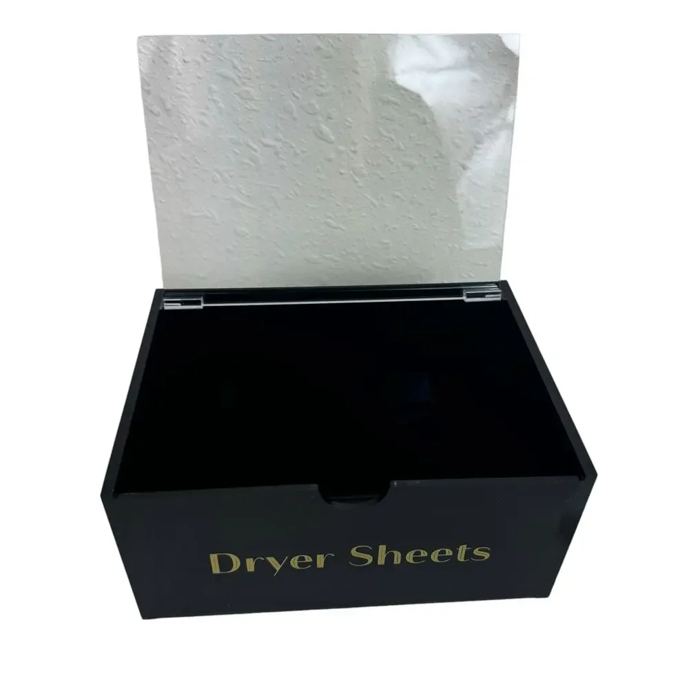 New‎ In Box Black Dryer Sheets Plastic Flip Lid Holder